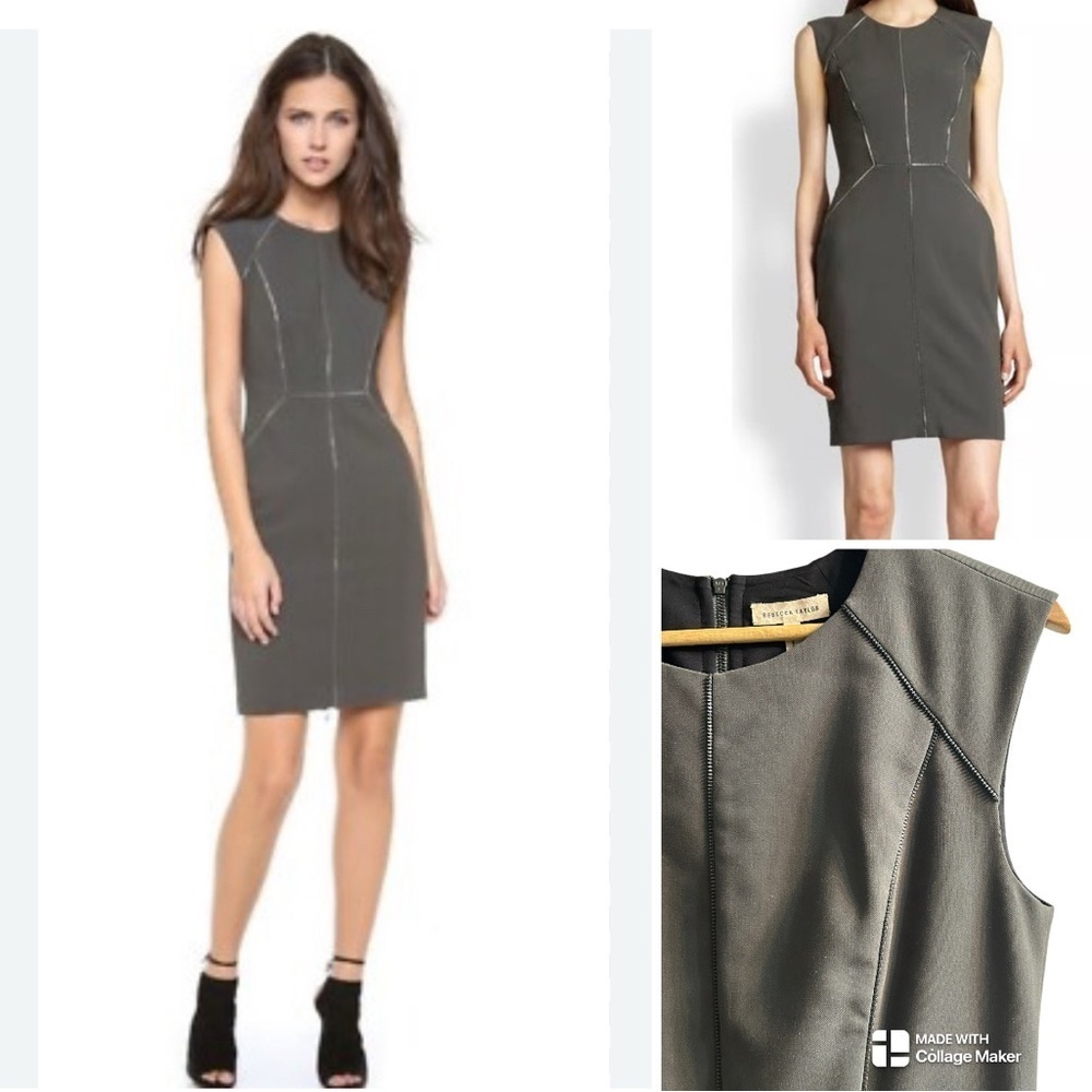Rebecca Taylor Olive Zipper Dress